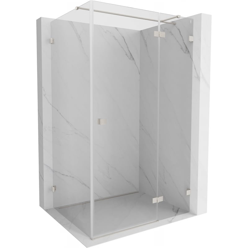 Mexen Lunar T cabină de duș cu deschidere dreapta 135 x 70 cm, transparent, nichel periat - 834T-135-070-97-00-P