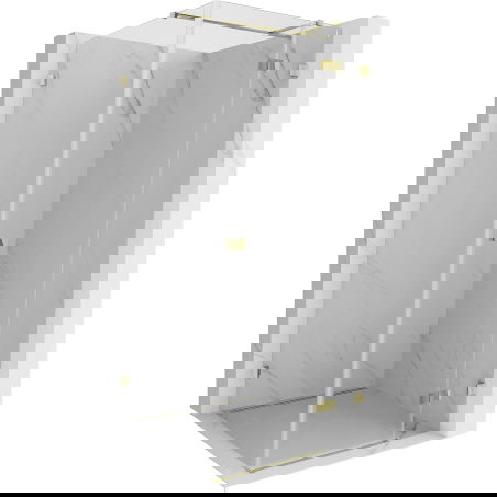 Mexen Lunar T cabină de duș batantă dreapta 120 x 120 cm, transparent, auriu - 834T-120-120-50-00-P