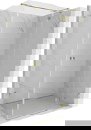 Mexen Lunar T cabina de duș batantă dreaptă 130 x 120 cm, transparentă, aurie - 834T-130-120-50-00-P