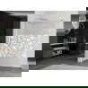 Mexen Kioto perete de duș 70 x 200 cm, transparent/Model alb 8 mm, Aurie - 800-070-101-50-85