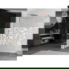 Mexen Kioto perete de duș 70 x 200 cm, transparent/Model alb 8 mm, Roz-auriu - 800-070-101-60-85