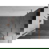 Mexen Kioto perete de duș 80 x 200 cm, transparent/Model alb 8 mm, Roz-auriu - 800-080-101-60-85