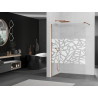 Mexen Kioto perete de duș Walk-in 130 x 200 cm, model alb 8 mm, aur roz - 800-130-101-60-85