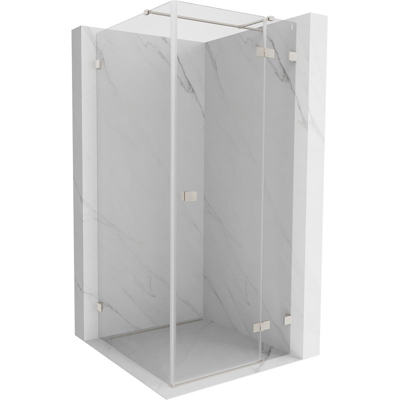 Mexen Lunar T cabină de duș cu deschidere dreapta 110 x 110 cm, transparent, nichel periat - 834T-110-110-97-00-P