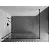 Mexen Kioto Walk-in zuhanyfal 80 x 200 cm, fehér minta 8 mm, fekete - 800-080-101-70-85