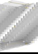 Mexen Lunar T jobbos nyílású zuhanykabin 140 x 100 cm, átlátszó, arany kefe - 834T-140-100-55-00-P