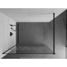 Mexen Kioto walk-in zuhanyfal 90 x 200 cm, fehér minta 8 mm, fekete - 800-090-101-70-85