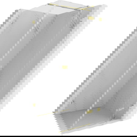 Cabină de duș Mexen Lunar T cu deschidere dreaptă 110 x 110 cm, transparentă, aurie periată - 834T-110-110-55-00-P