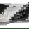 Mexen Kioto perete de duș 100 x 200 cm, transparent/Model alb 8 mm, Neagră - 800-100-101-70-85