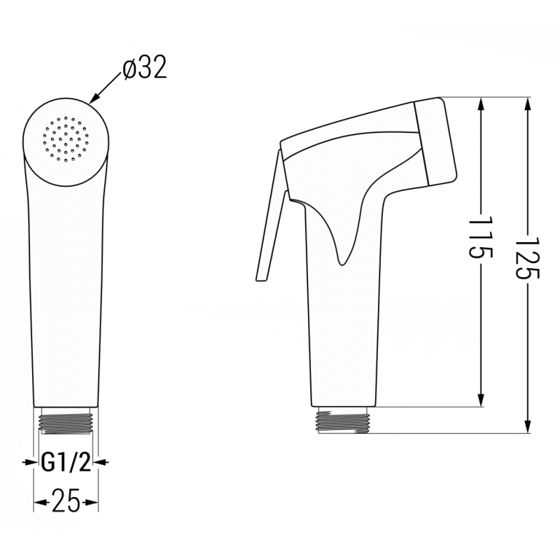Mexen R-76 bidézuhany, fehér - 79576-20