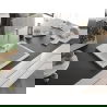 Chiuvetă granitică Mexen Elix cu 1 compartiment 600 x 500 mm, albă, sifon crom - 6525601005-20