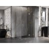 Mexen Lunar T cabină de duș cu deschidere dreapta 130 x 120 cm, transparentă, aurie periată - 834T-130-120-55-00-P