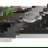 Mexen Elix chiuvetă din granit cu 1 compartiment 600 x 500 mm, negru/auriu metalizat, sifon auriu - 6525601005-75-G