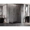 Mexen Lunar T cabină de duș rabatabilă dreapta 115 x 70 cm, transparent, aur roz - 834T-115-070-60-00-P