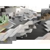 Mexen Elix chiuvetă din granit cu 1 compartiment 600 x 500 mm, alb, sifon negru - 6525601005-20-B