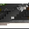 Chiuvetă de bucătărie din granit Mexen Elix cu 1 cuvă 600 x 500 mm, negru, sifon negru - 6525601005-77-B