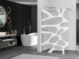 Mexen Kioto panou de duș Walk-in 100 x 200 cm, undă albă 8 mm, crom - 800-100-101-01-97