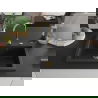 Mexen Elix chiuvetă granit 1 cameră 700 x 500 mm, negru/argintiu metalizat, sifon auriu - 6526701005-73-G