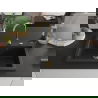 Mexen Elix chiuvetă de bucătărie din granit cu 1 cuvă 700 x 500 mm, negru/auriu metalic, sifon auriu - 6526701005-75-G
