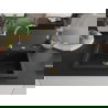 Mexen Elix chiuvetă de bucătărie din granit cu 1 compartiment 700 x 500 mm, negru, sifon auriu - 6526701005-77-G
