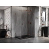Mexen Lunar T cabina de duș cu deschidere dreapta 115 x 80 cm, transparentă, aur roz - 834T-115-080-60-00-P