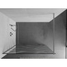 Mexen Kioto Walk-in zuhanyfal 120 x 200 cm, fehér hullám 8 mm, króm - 800-120-101-01-97