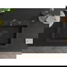 Mexen Elix chiuvetă de bucătărie din granit cu 1 compartiment 700 x 500 mm, negru/auriu metalizat, sifon negru - 6526701005-75-B