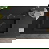 Mexen Elix chiuvetă de bucătărie din granit cu 1 cuvă 700 x 500 mm, negru/argintiu metalizat, sifon negru - 6526701005-73-B