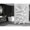 Mexen Kioto Walk-in zuhanyfal 130 x 200 cm, fehér hullám 8 mm, króm - 800-130-101-01-97