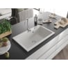 Mexen Elix gránit mosogató 1 rekeszes 800 x 500 mm, fehér, króm szifon - 6527801005-20