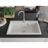 Mexen Elix gránit mosogató 1 rekeszes 800 x 500 mm, fehér, króm szifon - 6527801005-20