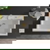 Mexen Elix chiuvetă de bucătărie cu 1 compartiment 800 x 500 mm, albă, sifon auriu - 6527801005-20-G