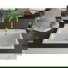 Mexen Elix chiuvetă de bucătărie cu 1 compartiment 800 x 500 mm, albă, sifon auriu - 6527801005-20-G