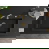 Mexen Elix chiuvetă din granit cu 1 compartiment 800 x 500 mm, negru/auriu metalic, sifon auriu - 6527801005-75-G