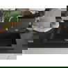 Mexen Elix chiuvetă din granit cu 1 cuvă 800 x 500 mm, negru/argintiu metalic, sifon auriu - 6527801005-73-G