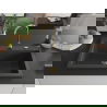 Mexen Elix chiuvetă de granit cu o cuvă 800 x 500 mm, neagră cu puncte, sifon auriu - 6527801005-76-G