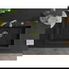 Mexen Elix chiuvetă de bucătărie din granit cu 1 compartiment 800 x 500 mm, negru, sifon auriu - 6527801005-77-G