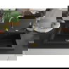 Mexen Elix chiuvetă de bucătărie din granit cu 1 compartiment 800 x 500 mm, negru, sifon auriu - 6527801005-77-G