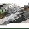 Mexen Elix chiuvetă din granit cu 1 compartiment 800 x 500 mm, gri, sifon negru - 6527801005-71-B
