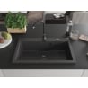 Mexen Elix 1 rekeszes gránit mosogatótál 800 x 500 mm, fekete pöttyös, fekete szifon - 6527801005-76-B