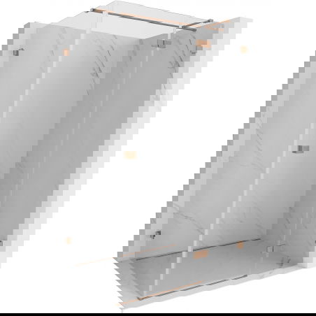 Mexen Lunar T cabină de duș pivotantă dreapta 115 x 70 cm, transparent, cupru periat - 834T-115-070-65-00-P