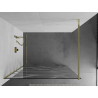 Mexen Kioto Walk-in zuhanyfal 100 x 200 cm, fehér hullám 8 mm, arany - 800-100-101-50-97