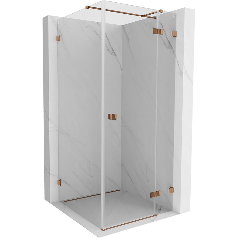 Mexen Lunar T cabină de duș cu deschidere dreapta 110 x 110 cm, transparent, aur roz - 834T-110-110-60-00-P