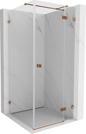 Mexen Lunar T cabină de duș cu deschidere dreapta 110 x 110 cm, transparent, aur roz - 834T-110-110-60-00-P