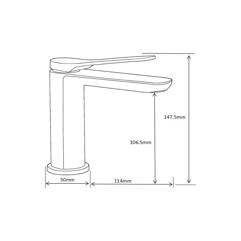 Mexen Largo baterie de lavoar, negru - 73700-70