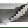 Mexen Kioto perete de duș 140 x 200 cm, transparent/Model alb 8 mm, Aurie - 800-140-101-50-97