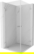 Cabină de duș batantă Mexen Lunar-B Duo 70 x 70 cm, transparentă, crom - 832-070L-070P-01-00