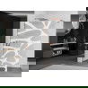 Mexen Kioto perete de duș 90 x 200 cm, transparent/Model alb 8 mm, Roz-auriu - 800-090-101-60-97