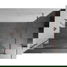 Mexen Kioto perete de duș 100 x 200 cm, transparent/Model alb 8 mm, Roz-auriu - 800-100-101-60-97