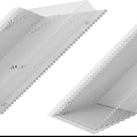 Mexen Lunar-B Duo cabină de duș cu ușă batantă 75 x 70 cm, transparent, crom - 832-075L-070P-01-00